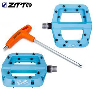 ZTTO 초경량 나일론 MTB 자전거 페달 및 알렌 렌치, DU 부싱 베어링, XC AM 산악 도로 BMX 미끄럼 방지 플