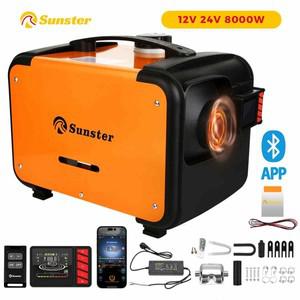 12V 및 24V 및 110-240V AC 및 DC 범용 8KW 디젤 에어 히터 홈 RV 차량용 블루투스 앱 제어 기능이 있는 주
