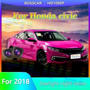 후면보기 카메라 용 Honda Civic 용 BOSSCAR HD 야간 투시경 방수 플러그 앤 플레이 백업 역방향 자동차 백