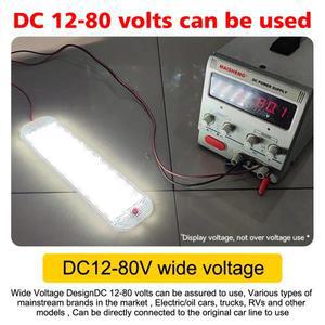 자동차 조명용품 12-80V 72LED 인테리어 라이트 바 스트립 스위치 자동차 천장 조명  등 핑카 버스 보트 지