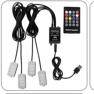 자동차 조명용품 USB 네온 무드 조명 백라이트 음악 제어 App RGB 자동 인테리어 장식 분위기 빛으로 Led