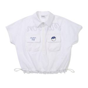 말본골프. 하프집업 우븐 베스트 OFF WHITE (WOMAN) M5222PJK33OWT