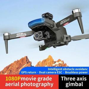 드론 용품  S19 프로 드론 3 축 손떨림 방지 짐벌 1080P HD   GPS 브러시리스 장애워터  Dron