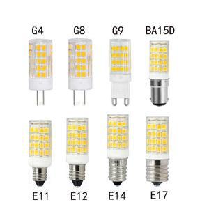 LED 옥수수 전구 크리스탈 샹들리에 천장 펜던트 캐비닛 램프 AC 220V 110V G4 G9 E12 BA15D 5W 3000k 1개