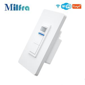 투야 스마트봇Tuya WiFi 스마트 PIR  센서 미국 표준 12 갱 전등 스위치 15A AC100-125V 음성 제어는 Alexa