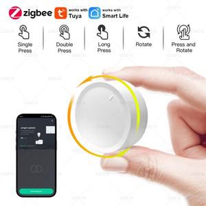투야 스마트봇 Tuya ZigBee 스마트 노브 스위치 DIY 무선 장면 버튼 회전식 조광기 가전 자동화 연결 리모