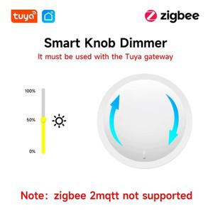 투야 스마트봇Tuya ZigBee 스마트 노브 스위치 가전 자동화  제어 무선 회전식 조광기 장면 버튼