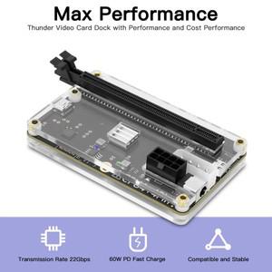 HAMGEEK 공식 메이트독 외장 그래픽 카드 독, 외부 GPU 썬더볼트 4 및 3 FLEX/ATX용 USB4 데이터 케이블 포