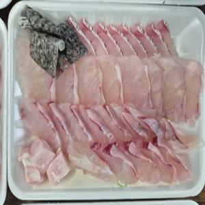 국내산 민어회 슬라이스 350g 내외 뱃살 부레 껍질 등살 여름 제철 별미 생선 횟감