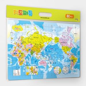 80피스 판퍼즐 세계지도 교육용 퍼즐라이프 PL80-9404