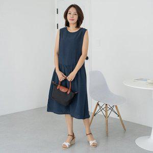 엄마옷 마담4060 주름나시인견원피스 중년여성원피스 -ZOP2504012-