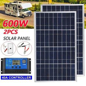 300W 태양 전지 패널 키트 가정용 2V 다결정 USB POWER LOGIC 휴대용 야외 충전식 태양 전지 태양 광 발전기