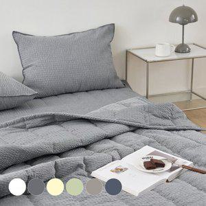 [핀핀] 시원쾌적 솔트 시어서커 여름 차렵이불 패드세트S 6color