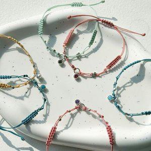 [기타]고품질 탄생석 실팔찌 비즈 팔찌 만들기 DIY 세트 키트 12종 실팔찌만들기 매듭공예 (WFHS6HX)
