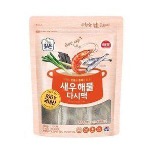 [기타]해표 100%국산 새우해물다시팩 150g x 3개 천연다시팩