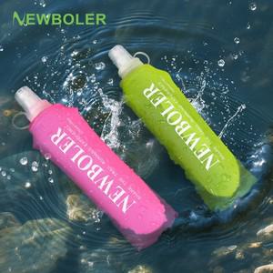 NEWBOLER 1Pcs 500ml 야외 스포츠 캠핑 러닝 자전거  물병 접는 TPU 소프트 플라스크 워터 가방