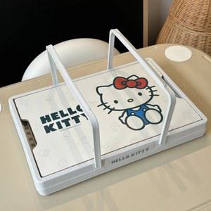 카와이 헬로 키티 자동차 트렁크 보관 상자 Sanrio Anime My Melody Kuromi 야외 캠핑 접이식 소녀 하트 귀여운 만화 소녀 선물