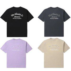 [디스커버리](강남점)[24SS] 디스커버리 바시티 백로고 반팔티셔츠 (DXRS55043)