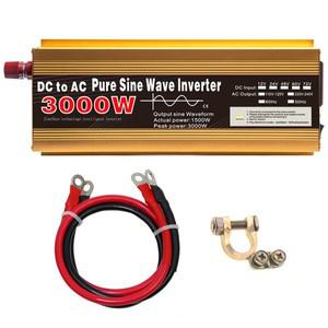 DC 12v AC 자동차 인버터 220v 순수 사인파 3000W 가정용 휴대용 전원 공급 장치 변환기