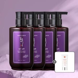 [댕기머리] 진기샴푸 500ml 4개+핑크 톤업 선크림 50ml