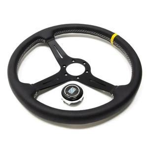 NARDI 370mm/14.5 인치 레이싱 카 리얼 가죽 표류 스티어링 휠 이탈리아 ND 스포츠 스티어링 휠 딥 디쉬 표