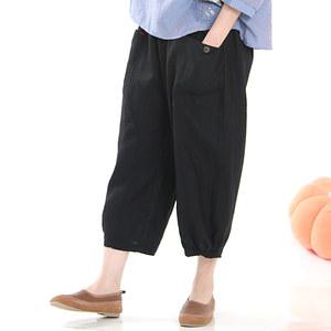 BL5257 단추포켓 항아리 린넨 호박바지