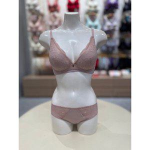 [트라이엄프](강남점)코코아 딥브이 레이스 노와이어 브래지어 햄팬티세트(TDWBR673TDWBP673CO)