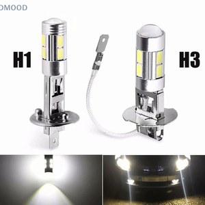 H1 H3 LED 자동차 전구 6000K 백색 고출력 10-SMD 5630 디코딩 안개등 운전 DRL 자동 램프, 2