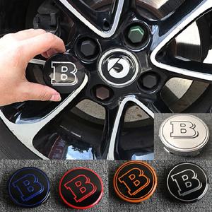 자동차휠캡 4Pcs 75mm Brabus 로고 자동차 엠블럼 휠 센터 허브 캡 액세서리 메르세데스 벤츠 호환 AMG App