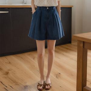 코브 뒷밴딩 A라인 청반바지