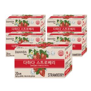 다하다 딸기 히비스커스 차 콜드브루티 티백 20T X 5