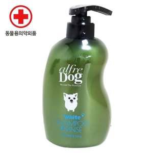 (총알배송) 강아지 고양이 알프레독 화이트 샴푸 펫 린스 500g