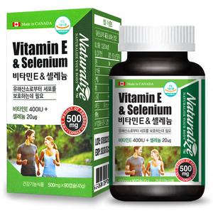 네추럴라이즈 비타민E 셀레늄 500mg 90캡슐