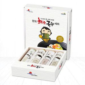 완도바다식품 해조국수세트 250g 4개입 톳 / 다시마 / 미역 / 파래