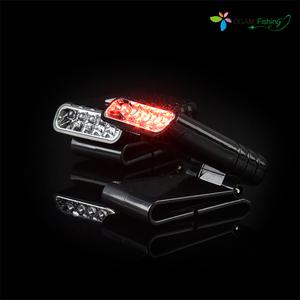 레드 캡라이트 적색 모기 벌레 기피 빨간불 USB 충전식 5구 LED 라이트 캠핑 낚시랜턴