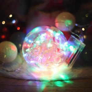 [OFLP8R9S]LED 100P 건전지 투명선 전구 칼라 10m