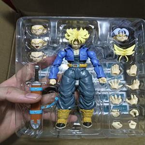 Shfiguarts 드래곤 볼 트렁크 피규어 SHF 보이 미래 컬렉션 모델 DBZ 장난감 애니메이션 액션 생일 선물