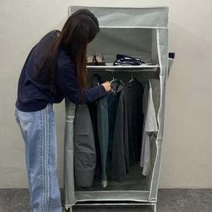 [라일리] Rly 시스템행거 비키니 그레이 옷장 조립식 간이 1단