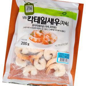 칵테일 새우 냉동 자숙 약 60 200g？업소용 식자재 식재료 대용량 식당용 단체 급식용