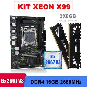 Kllisre 데스크탑 메모리 메인보드 키트 LGA 2011-3 Xeon x99 E5 2667 V3 16GB 2666MHz DDR4