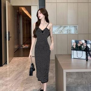 [오노마] ONM 여성 여름원피스 니트원피스 데일리 셔링 롱원피스