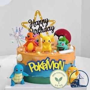 13개/대 포켓몬 케이크 토퍼 애니메이션 피규어 피카추 파티 생일 축하 장식 용품 소년 키즈 선물