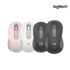 로지텍코리아 로지텍 시그니처 M650 무소음 무선 마우스 그래파이트 핑크 화이트