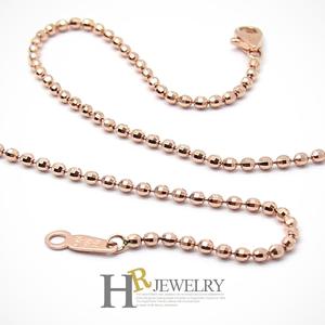 [호림쥬얼리]14K Gold 골드목걸이 예쁜(HR)14K 팔각볼 체인 목걸이(42cm)(5.4g)
