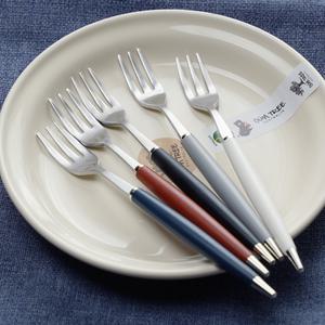 보겐 몽블랑 큐트 디저트 카페 컬러 케익 커트러리 포크 1P