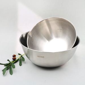 헤킨스 스텐 믹싱볼 2종 세트 대야 다라이 양푼 베이킹 쿠킹 눈금 계량 쌀 세척 볼 (24 28cm)