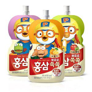 [팔도]팔도 뽀로로 홍삼쏙쏙 사과매실 / 포도블루베리 / 오렌지 100ml 40개입