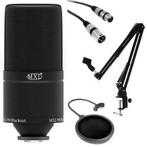 [기타]MXL 990 Blackout 블랙아웃 콘덴서마이크 패키지 FCS