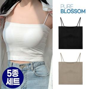 스벅 쿠폰 증정 [5종세트] 심리스 무봉재 브라캡내장 크롭 나시