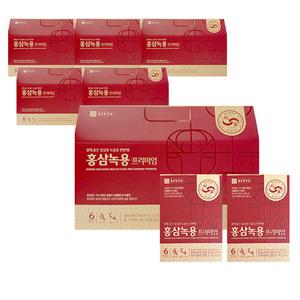 종근당건강 홍삼녹용 프리미엄 50ml 30포 6박스 작약,두충,계피,대추